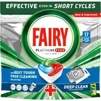 Капсули для посудомийних машин Fairy Platinum Plus all in one для миття посуду 17 шт