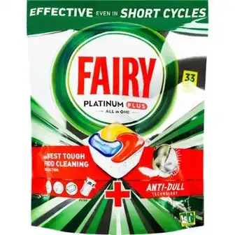 Капсули для посудомийних машин Fairy Platinum Plus All in one 33 шт