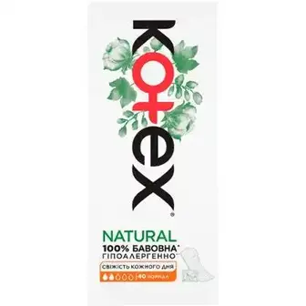 Прокладки щоденні Kotex Natural Нормал 40 шт.