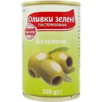 Оливки Вигода зелені без кісточки 300 г