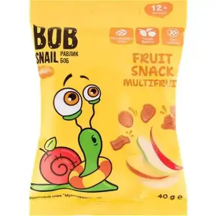 Цукерки Bob Snail натуральні мультифрукт  40 г