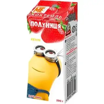 Коктейль молочний Despicable Ме з наповнювачем полуниця 2% 200 г