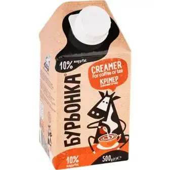 Суміш молочно-рослинна Бурьонка Creamer ультрапастеризована 10% до чаю та кави 500 г