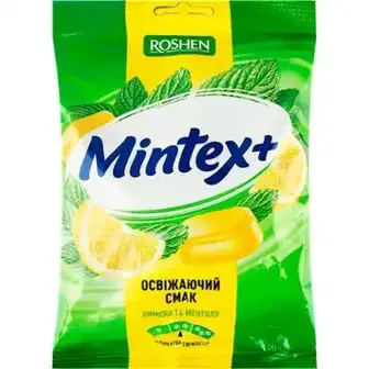 Карамель Roshen Mintex Лимон та ментол 140 г