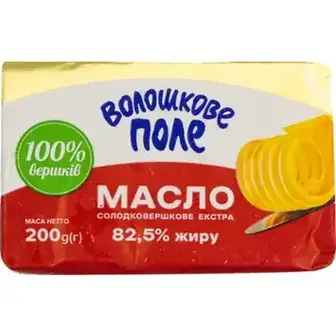 Масло Волошкове поле солодковершкове екстра 82,5% 180г