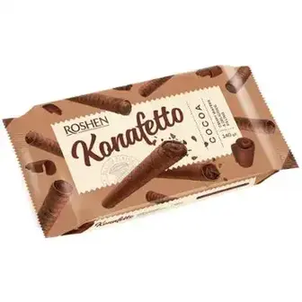 Вафельні трубочки Roshen Konafetto крем-какао 140 г