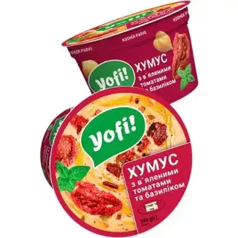 Хумус Yofi! з нуту з в'яленими томатами та базиліком 250 г