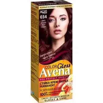 Крем-фарба для волосся Avena Gloss Color №034 Дика вишня