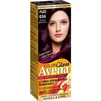 Крем-фарба для волосся Avena Gloss Color №036 Боложе