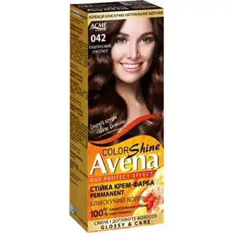 Крем-фарба для волосся Avena Shine Color №042 Каштановий