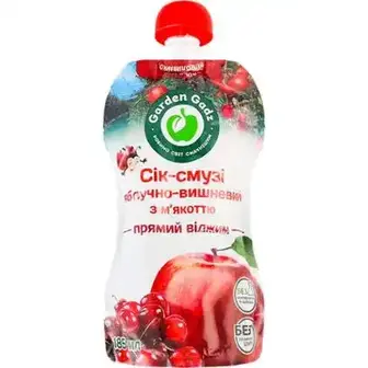 Сік-смузі Gadz яблучно-вишневий з м`якоттю 185 мл