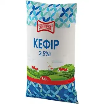 Кефір Злагода 2,5%, 880 г