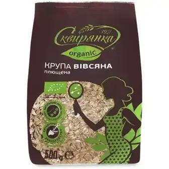 Крупа вівсяна Сквирянка Organic плющена 500 г 