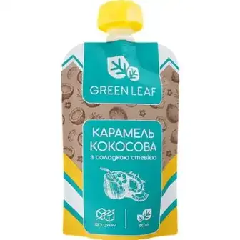 Карамель кокосова Green Leaf зі стевією 90 г
