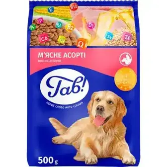 Корм для собак Гав! Сухий з м'ясним асорті 500 г