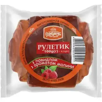 Рулетик Рум'янець малиновий 100 г