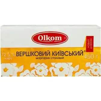 Маргарин Olkom Вершковий Київський столовий 72.5% 450 г