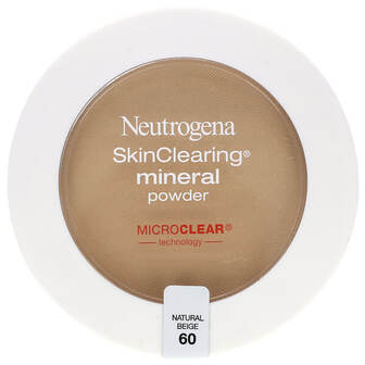 Neutrogena, SkinClearing, мінеральна пудра, натуральний бежевий 60, 11 г (0,38 унції)