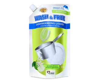 Засіб для миття посуду Wash&Free яблуко-едельвейс