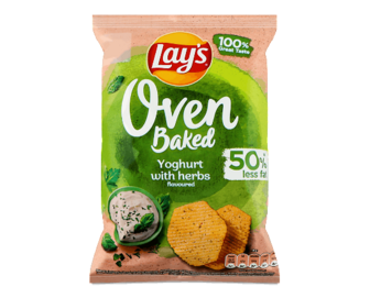 Чипси Lay's Oven Baked зі смаком йогурту з травами