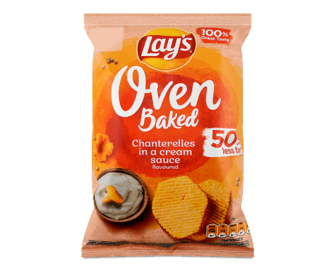 Чипси Lay's Oven Baked зі смаком лисичок у сметані