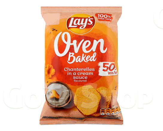 Чипси Lay&#039;s Oven Baked зі смаком лисичок у сметані