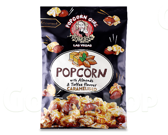 Попкорн Popcorn Girl карамелізований зі смаком мигдаль-ірис