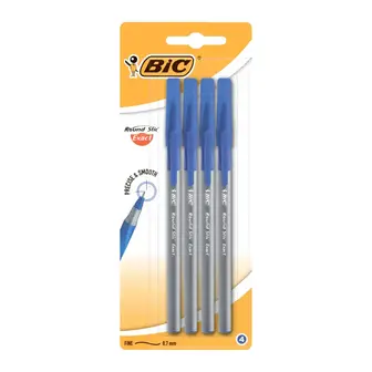 Набір ручок кулькових Bic 4 шт. синіх 0,25 мм Round Stic Exact