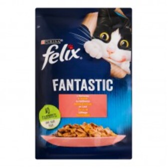 КОРМ ДЛЯ КОТІВ FANTASTIC ЛОСОСЬ 85Г FELIX
