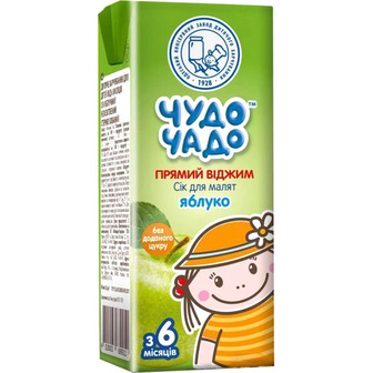 Сік прямого віджиму Чудо-Чадо Яблуко, 200 мл