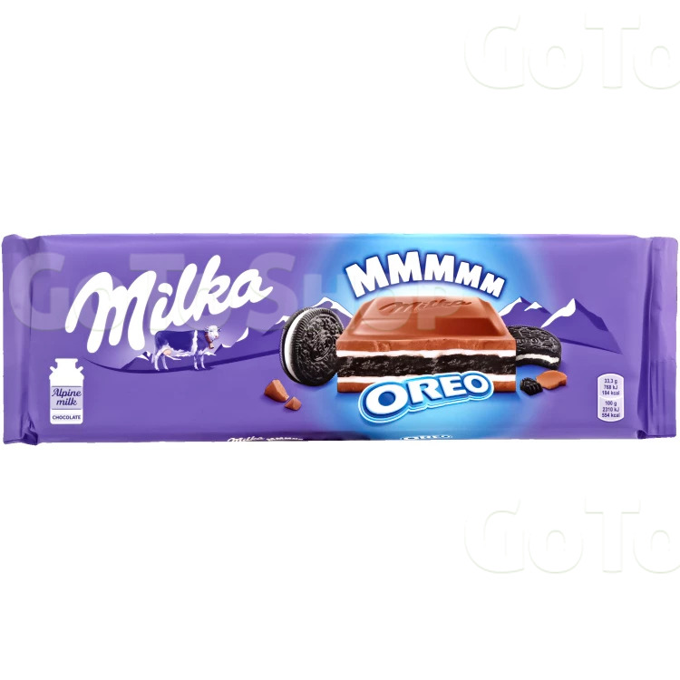 Шоколад молочний Milka з печивом Oreo, 300 г