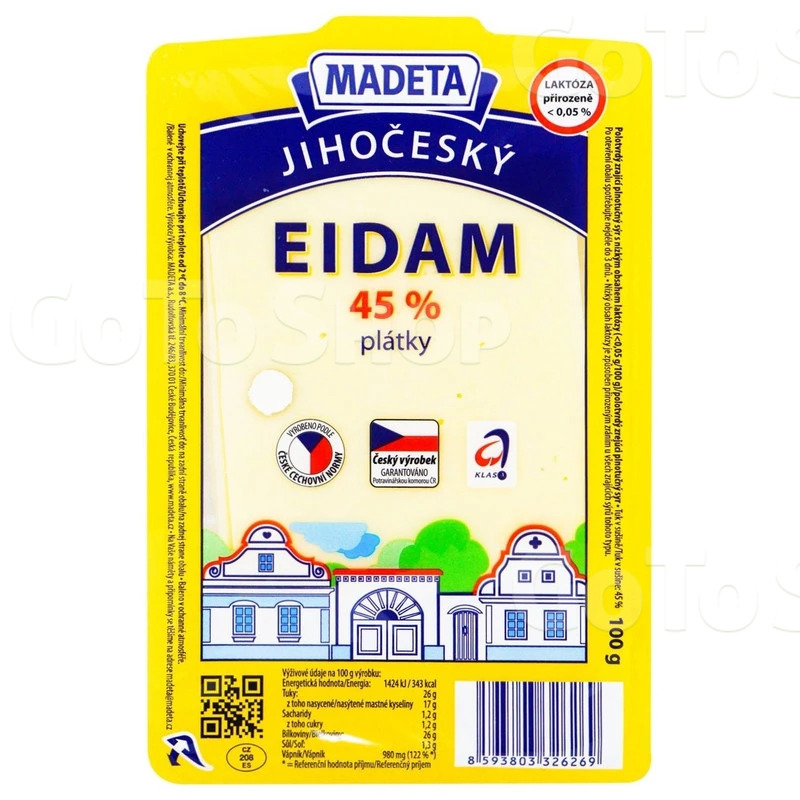 Сир Madeta Едам нарізка 45% 100г