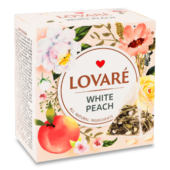 Чай білий Lovare White Peach китайський листовий 15*2г