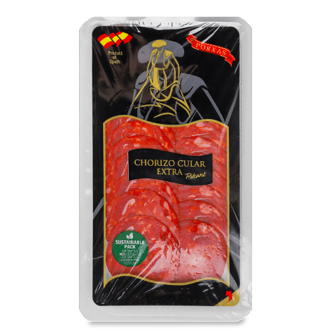 Ковбаса Porxas Chorizo Cular Extra с/в в/ґ, нарізка 70г (70г)