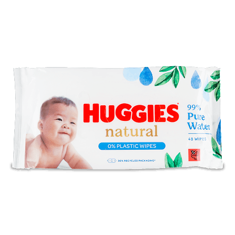 Серветки вологі Huggies Natural для дітей 48шт