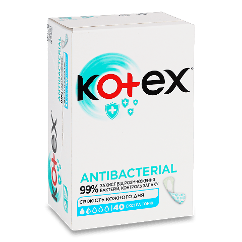 Прокладки щоденні Koteх Antibacterial 40шт