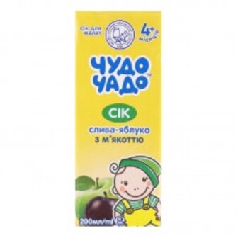 CІК СЛИВА/ЯБЛУКО МЯК/ЦУКР/ВІТ Т/П 0.2Л ЧУДО-ЧАДО