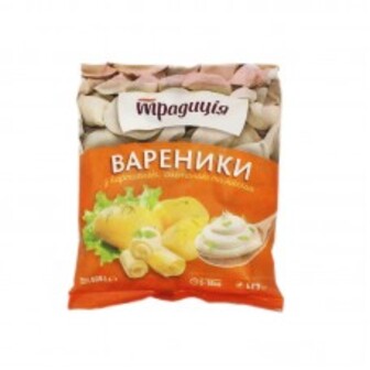 ВАРЕНИКИ КАРТОПЛЯ/СМЕТАНА/МАСЛО 800Г ТРАДИЦІЯ