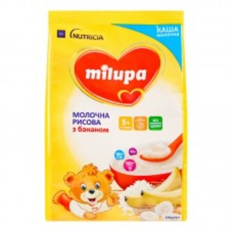 КАША МОЛ РИС/БАНАН В/5МІС 210Г МІЛУПА