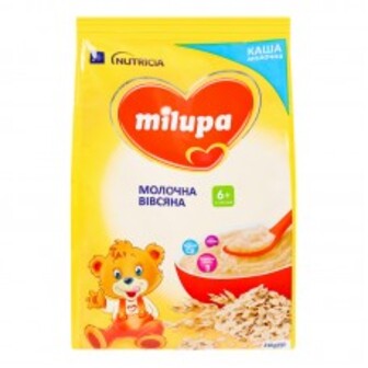 КАША МОЛОЧНА МIЛУПА ВІВСЯНА ВІД 6 МІСЯЦІВ 210Г НУТРИЦІЯ