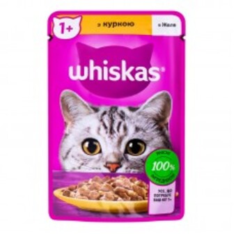КОРМ Д/КОТIВ КУРКА В ЖЕЛЕ 85Г ВІСКАС