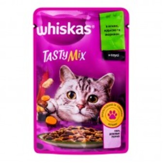 КОРМ ДЛЯ КОТІВ TASTYMIX ЯГНЯ/КУРКА/МОРКВА 85Г ВІСКАС