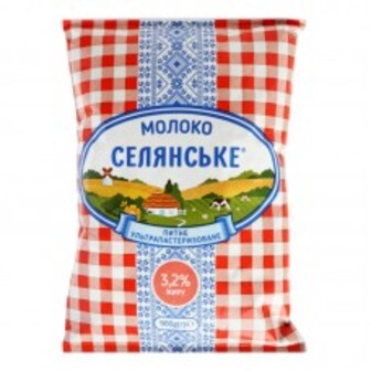 МОЛОКО 3.2% 0.9Л СЕЛЯНСЬКЕ
