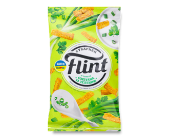 Сухарики Flint зі сметаною і зеленню (70г)