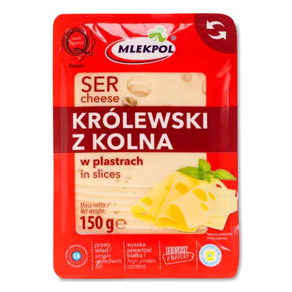 Сир Mlekpol Королівський 45%, 150г