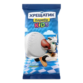 Морозиво Хрещатик Kids пломбір 15%, 40г