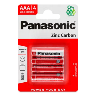 Батарейки Panasonic Zinc Carbon R03, 4шт