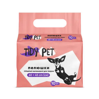 Пелюшки для тварин Tidy Pet гігієнічні 60X45 см, 10шт (10шт)