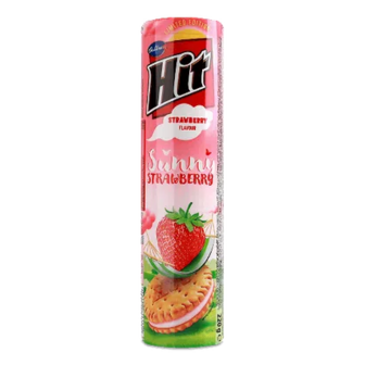 Печиво Bahlsen Hit Sunny strawberry зі смаком полуниці, 220г