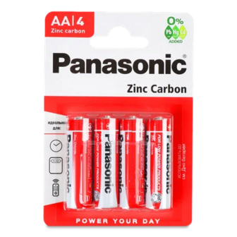 Батарейки Panasonic Zinc Carbon R6, 4шт